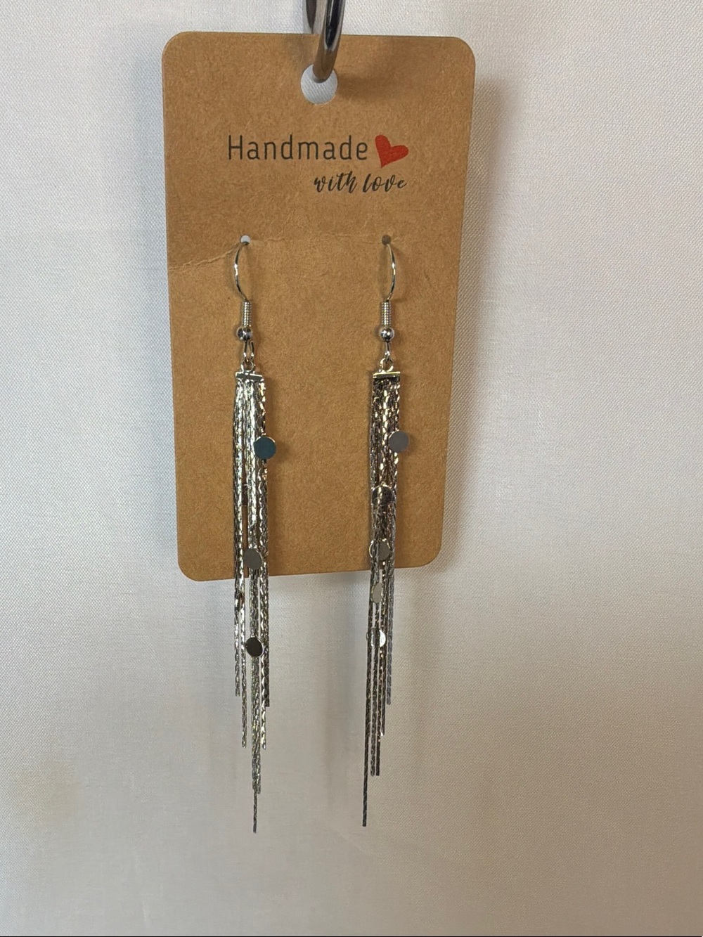 Silver inspired Multi-Chain Dangle Earrings